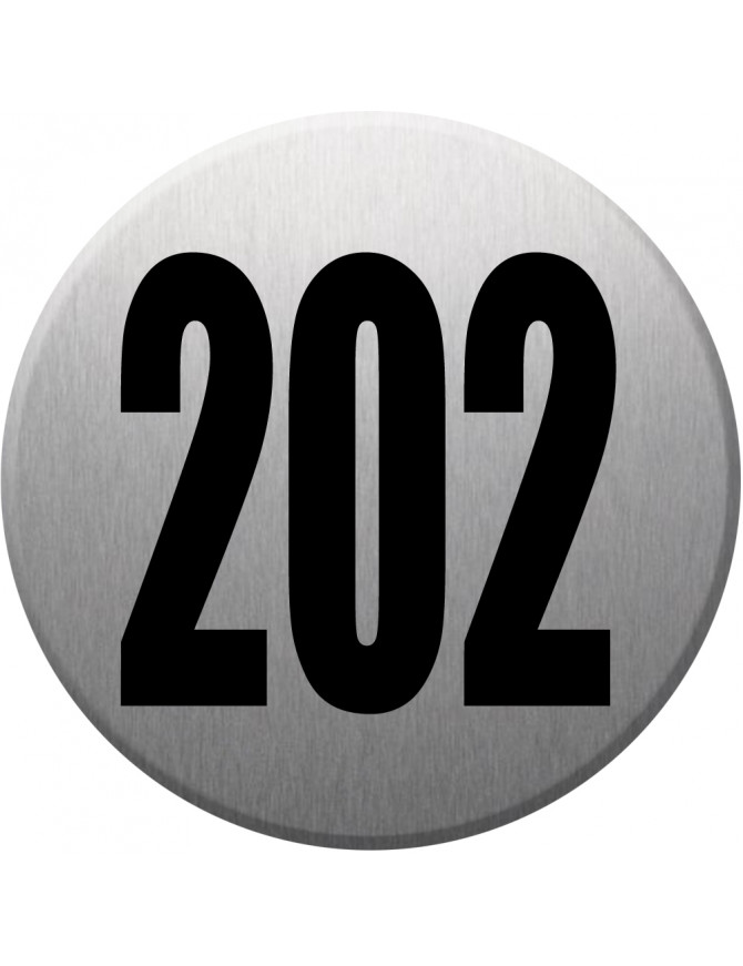 numéroderue202 - gris brossé 10x10cm - Sticker/autocollant