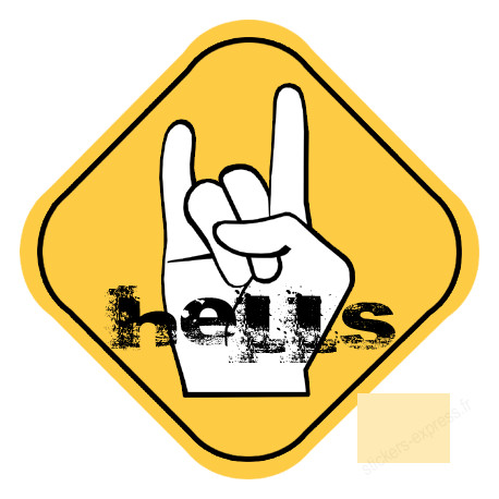 Hells (15x15cm) - Sticker/autocollant