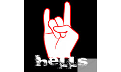 Hells main (15x15cm) - Sticker/autocollant