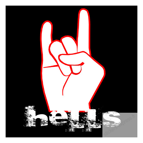 Hells main (15x15cm) - Sticker/autocollant