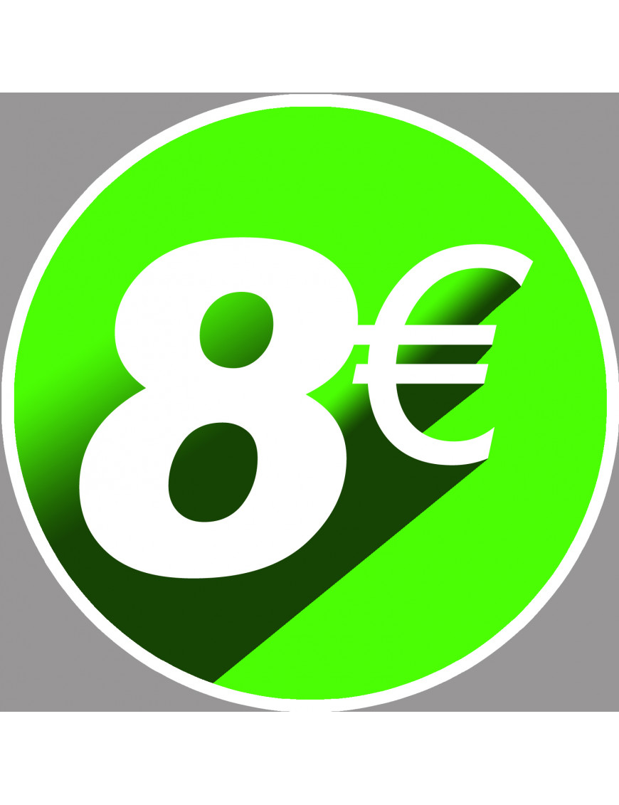 8 euros - 20cm - Sticker/autocollant 8 euros - 20cm - Sticker/autocollant