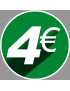 4 euros - 20cm - Sticker/autocollant