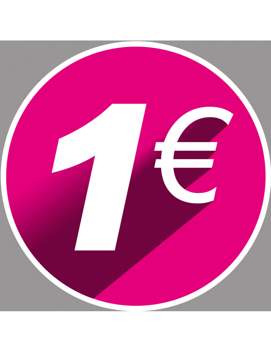 1 euros - 20cm - Sticker/autocollant 1 euros - 20cm - Sticker/autocollant