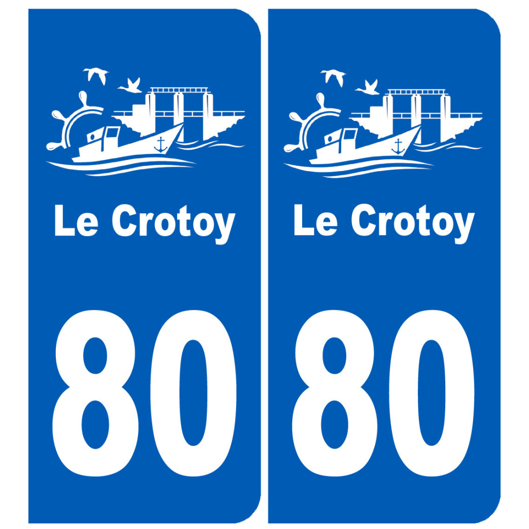 immatriculation 80 Le Crotoy - Sticker/autocollant