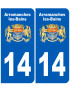 immatriculation 14 Arromanches-les-Bains - Sticker/autocollant