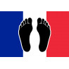 Pieds noirs drapeau Français - 20x13cm - Sticker/autocollant