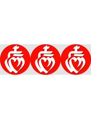 Vendée fond rouge (3 fois 10cm) - Autocollant/Sticker