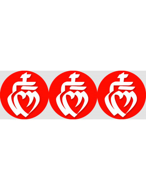 Vendée fond rouge (3 fois 10cm) - Sticker/autocollant