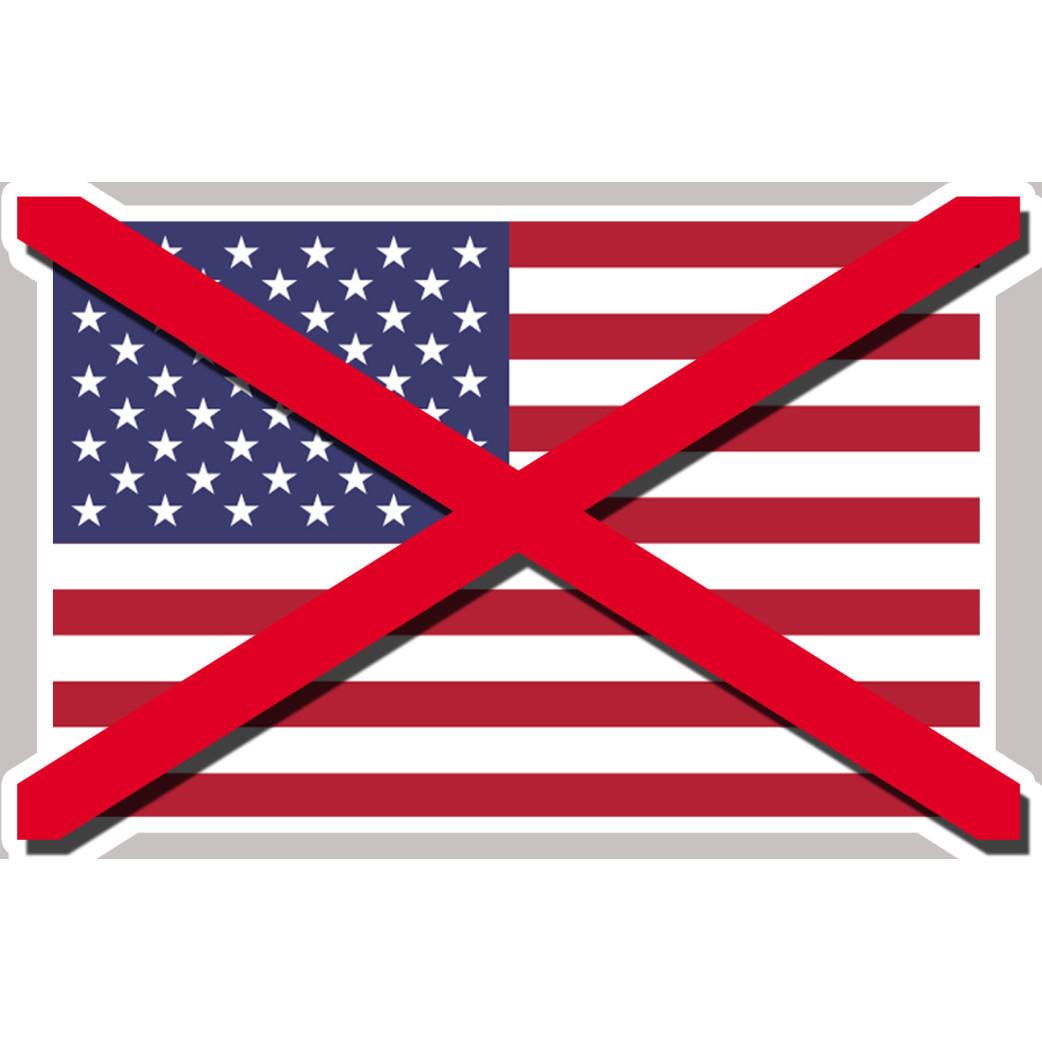 anti USA (10x6.5cm) - Sticker/autocollant