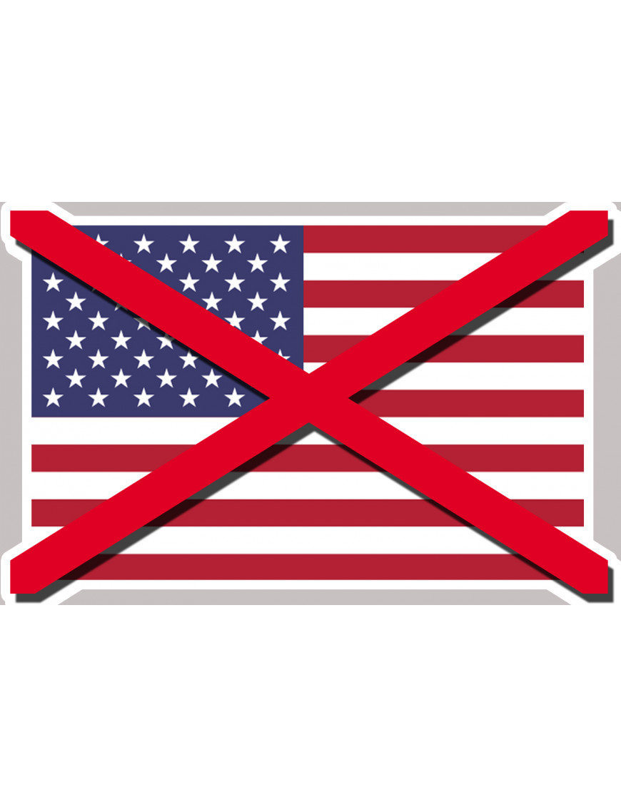 anti USA (10x6.5cm) - Sticker/autocollant anti USA (10x6.5cm) - Sticker/autocollant