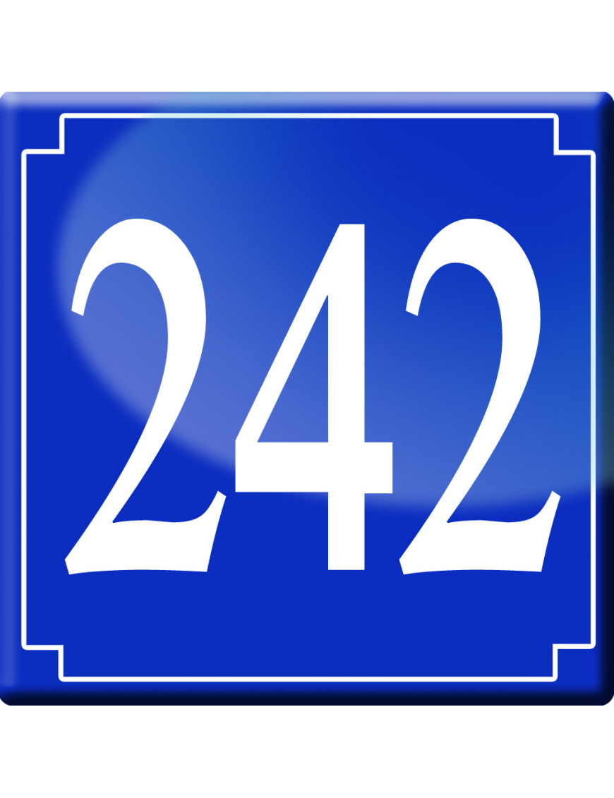 numéroderue242 - classique 10x10cm - Sticker/autocollant numéroderue242 - classique 10x10cm - Sticker/autocollant