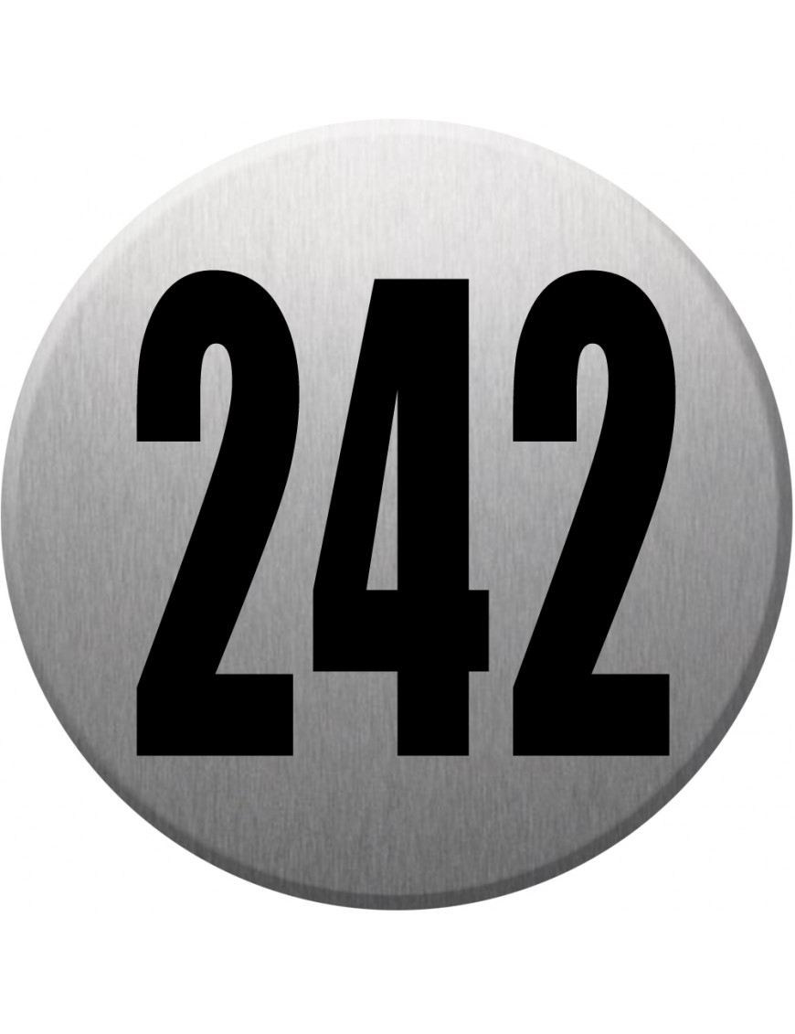 numéroderue242 - gris brossé 10x10cm - Sticker/autocollant numéroderue242 - gris brossé 10x10cm - Sticker/autocollant
