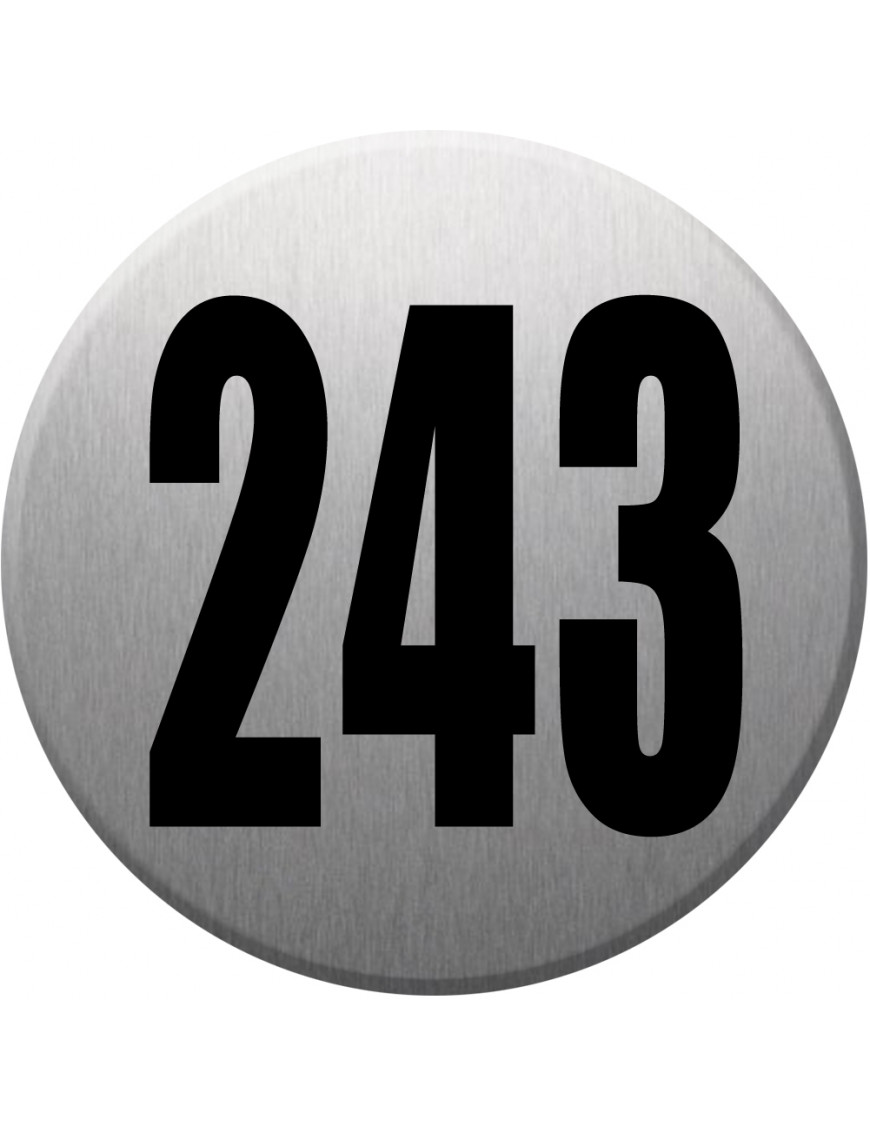 numéroderue243 - gris brossé 10x10cm - Sticker/autocollant numéroderue243 - gris brossé 10x10cm - Sticker/autocollant