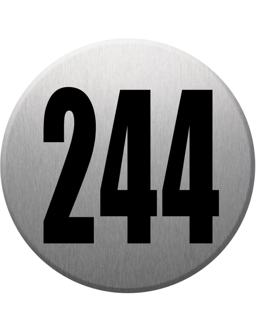 numéroderue244 - gris brossé 10x10cm - Sticker/autocollant numéroderue244 - gris brossé 10x10cm - Sticker/autocollant