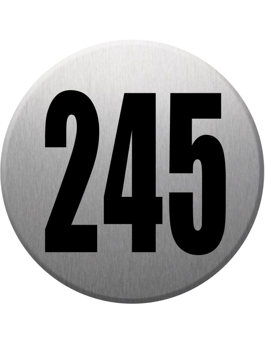 numéroderue245 - gris brossé 10x10cm - Sticker/autocollant numéroderue245 - gris brossé 10x10cm - Sticker/autocollant