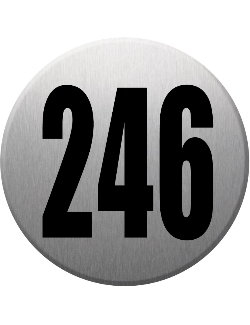 numéroderue246 - gris brossé 10x10cm - Sticker/autocollant numéroderue246 - gris brossé 10x10cm - Sticker/autocollant