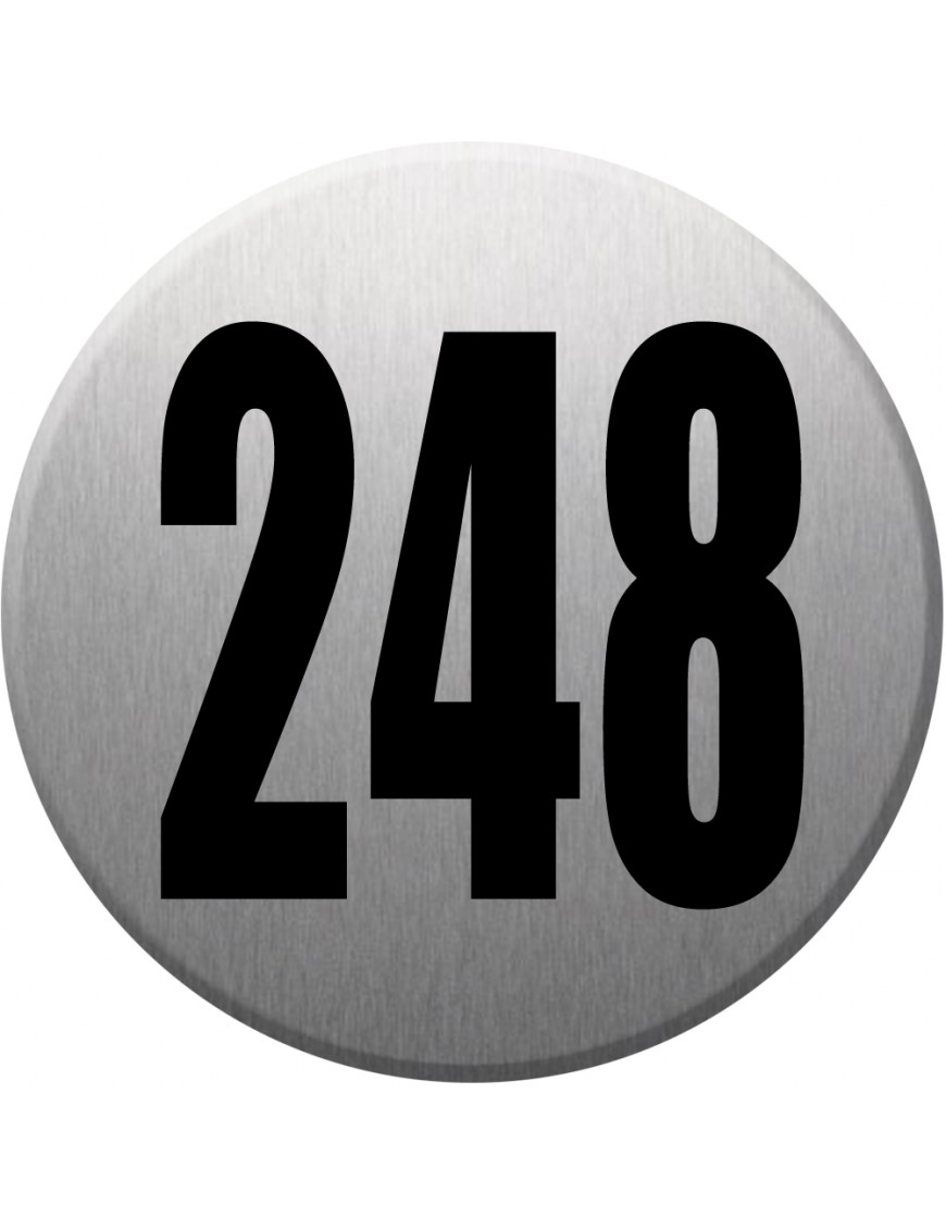 numéroderue248 - gris brossé 10x10cm - Sticker/autocollant numéroderue248 - gris brossé 10x10cm - Sticker/autocollant