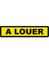 A louer fond jaune (30x7cm) - Autocollant/Sticker