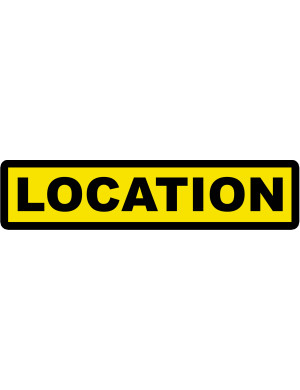 location fond jaune (30x7cm) - Autocollant/sticker