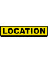 Location fond jaune (30x7cm) - Autocollant/Sticker