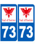 immatriculation 73 Val d’Isère 73 - Sticker/autocollant