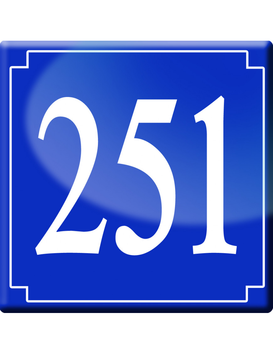 numéroderue251 - classique 10x10cm - Sticker/autocollant numéroderue251 - classique 10x10cm - Sticker/autocollant