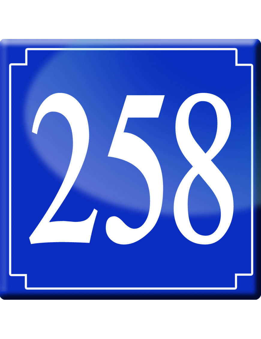 numéroderue258 - classique 10x10cm - Sticker/autocollant numéroderue258 - classique 10x10cm - Sticker/autocollant