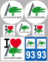 Aulnay-sous-Bois - 8 autocollants variés - Sticker/autocollant
