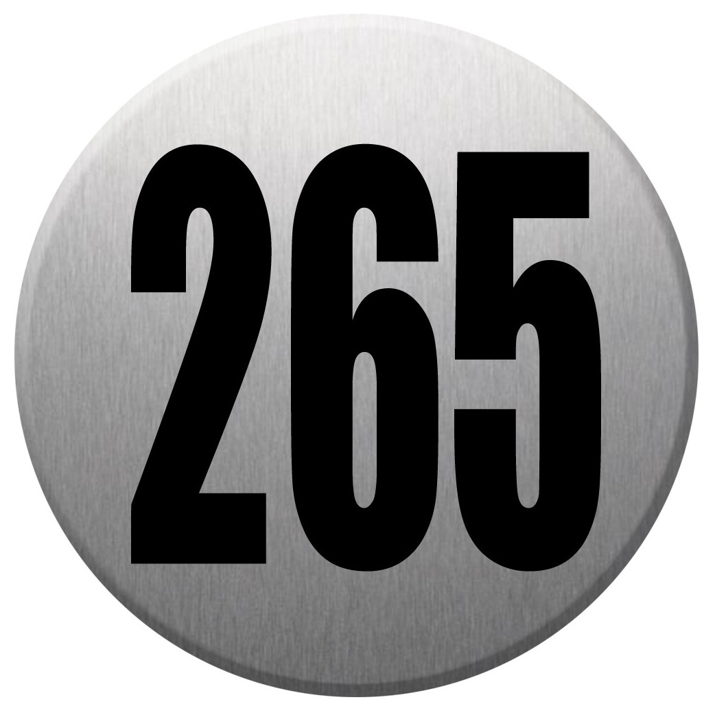 numéroderue265 - gris brossé 10x10cm - Sticker/autocollant