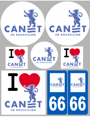 Canet - 8 autocollants variés - Sticker/autocollant