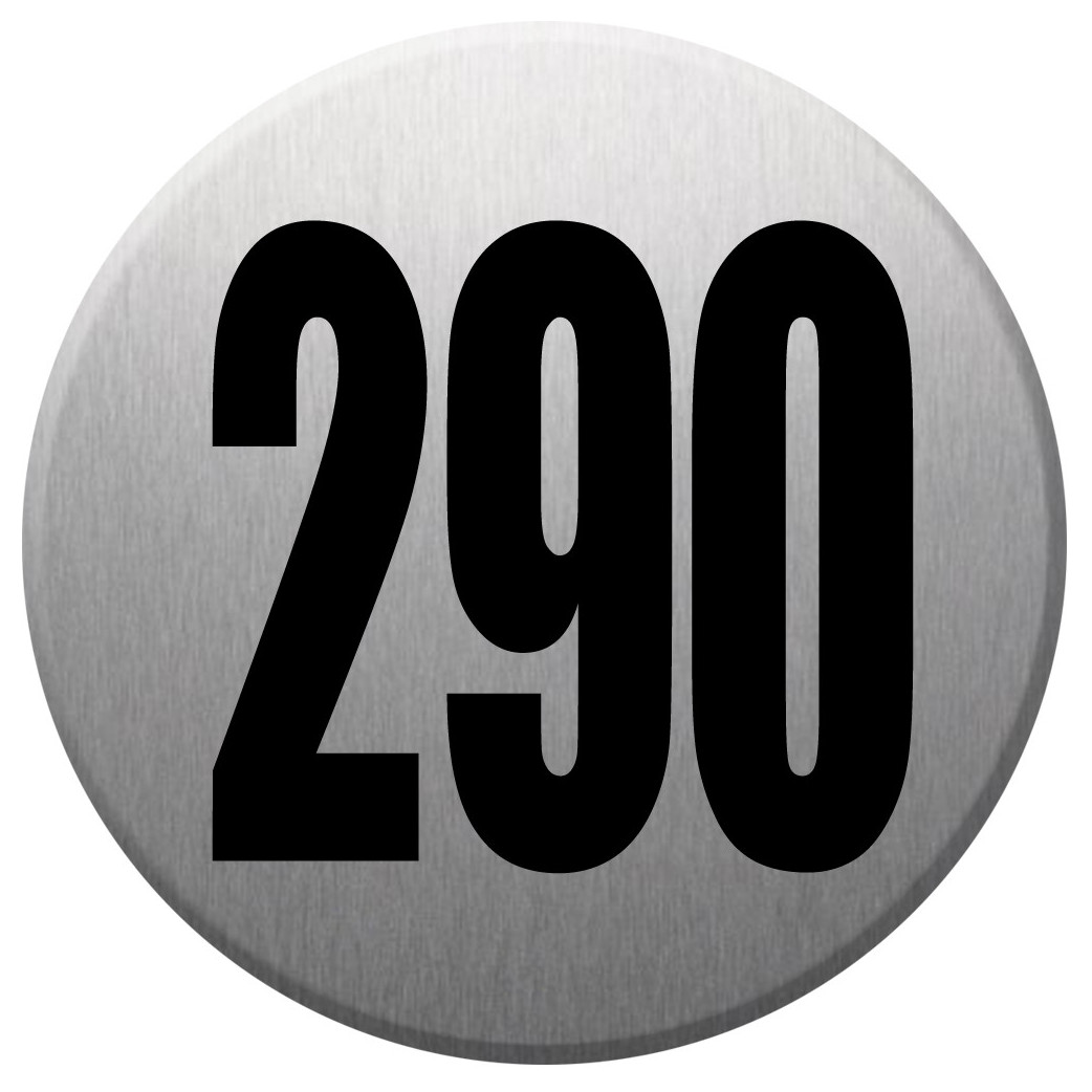 numéroderue290 - gris brossé 10x10cm - Sticker/autocollant