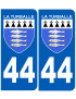 immatriculation La Turballe 44 - Autocollant/Sticker