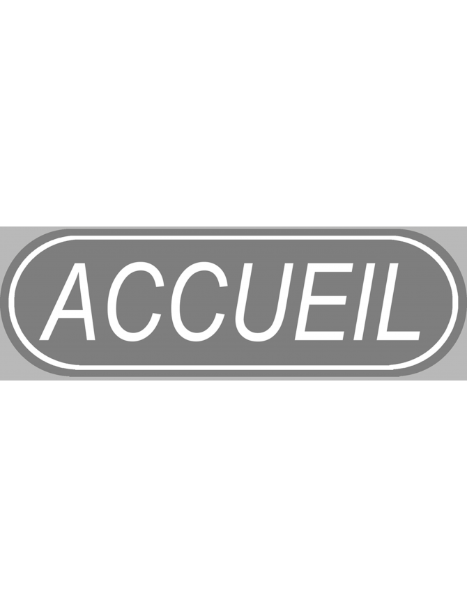 Accueil gris (29x9cm) - Sticker/autocollant