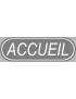 Accueil gris (29x9cm) - Autocollant/sticker