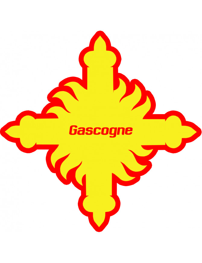 Croix Gascogne détourée  - 20cm - Sticker/autocollant