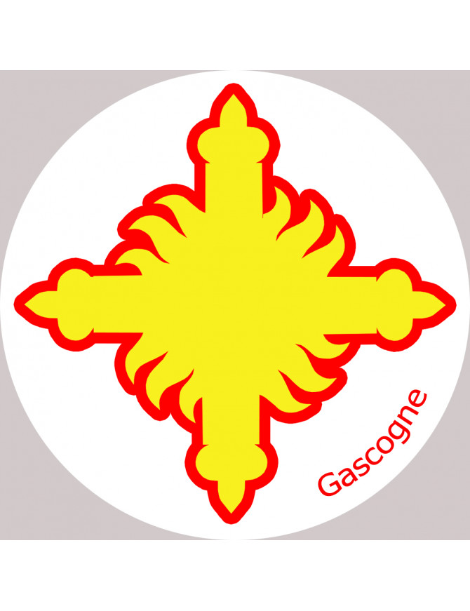 Croix Gascogne - 15cm - Sticker/autocollant