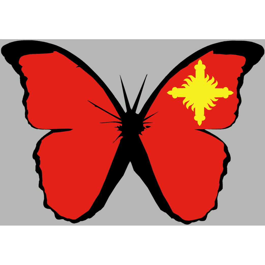 Effet papillon Gascogne (15x10.5cm) - Sticker/autocollant