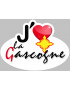 j'aime la Gascogne - 15x11cm - Sticker/autocollant