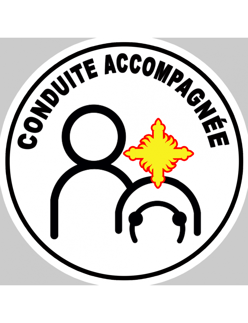 Conduite accompagnée Gascogne (15cm) - Sticker/autocollant