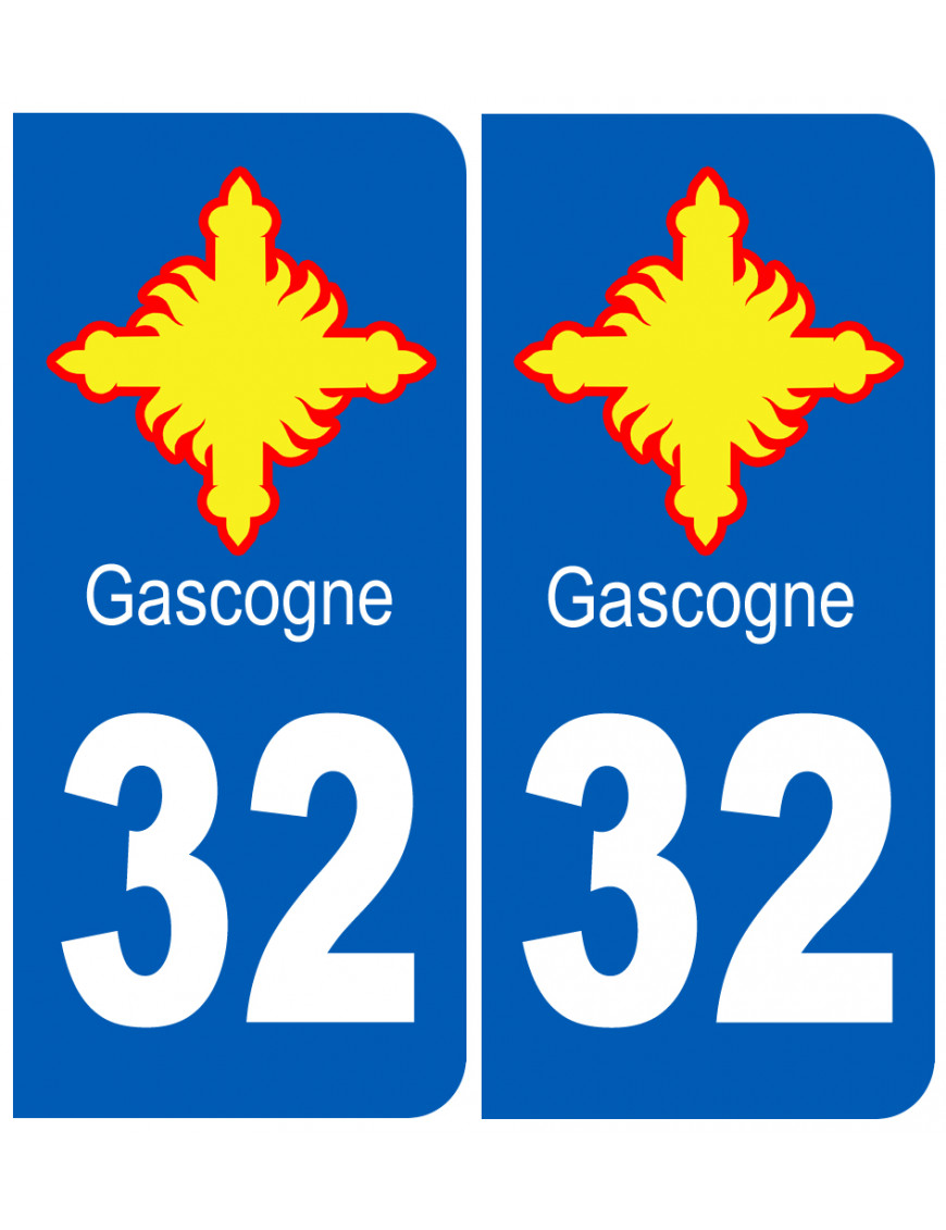 immatriculation Gascogne 32 Gers - Sticker/autocollant