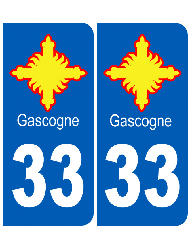 immatriculation Gascogne 33 Gironde - Sticker/autocollant