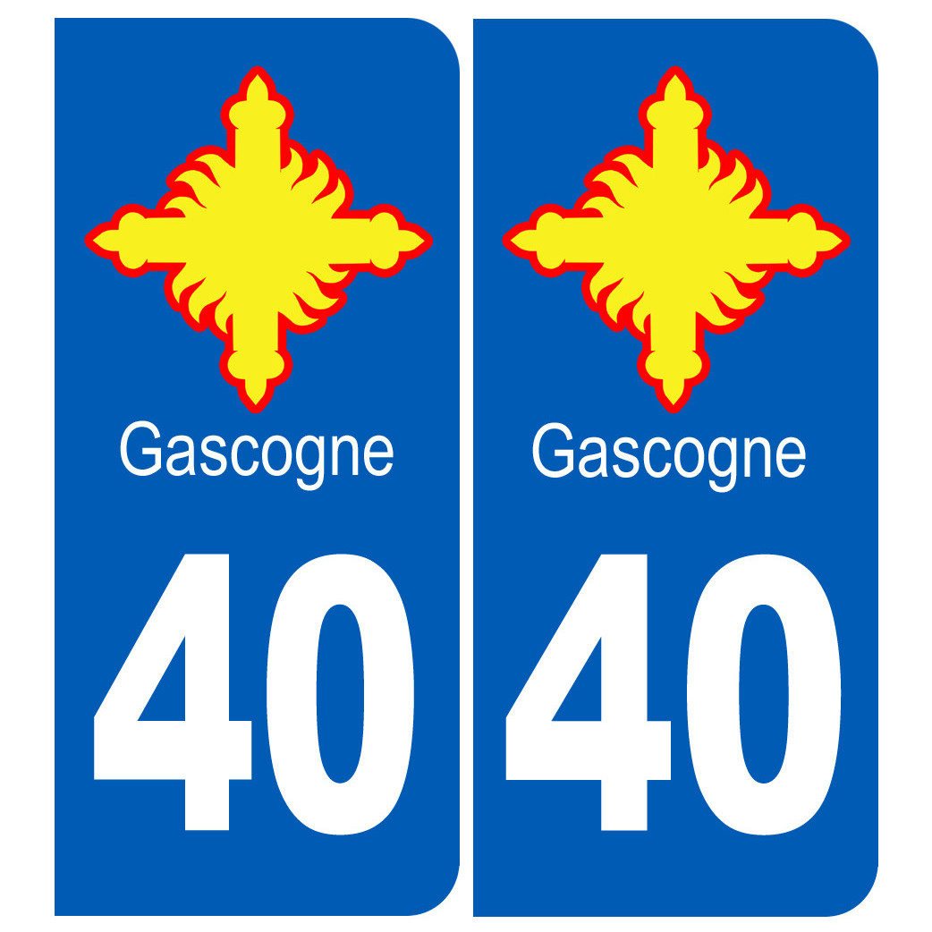 immatriculation Gascogne 40 les Landes - Sticker/autocollant