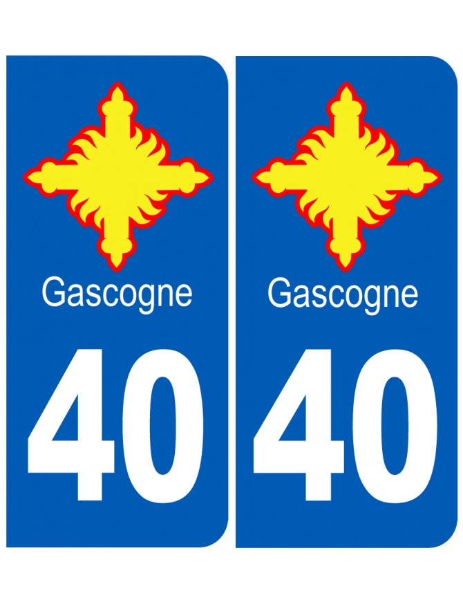 immatriculation Gascogne 40 les Landes - Sticker/autocollant