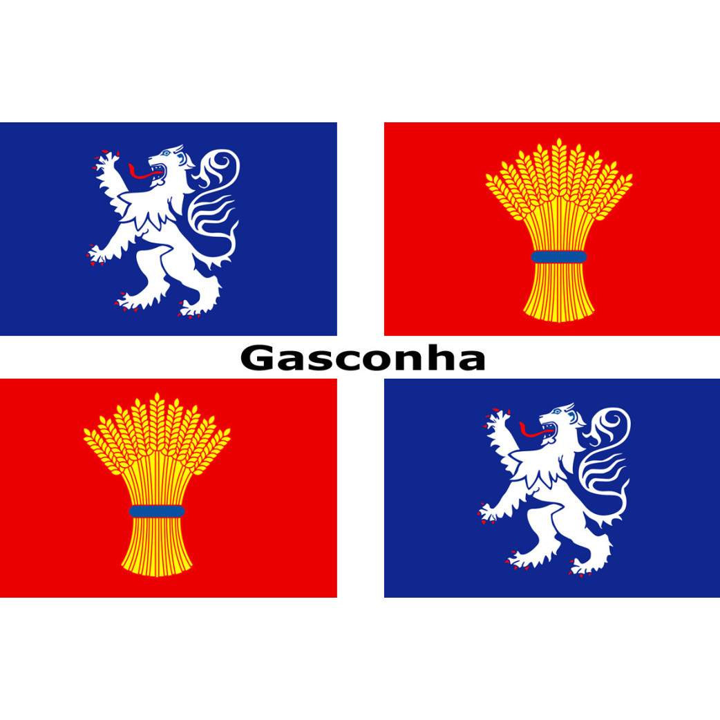 drapeau Gascogne - 5x3.3cm - Sticker/autocollant