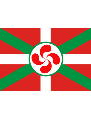 Drapeau Basque Lauburu - 29x20cm - Sticker/autocollant