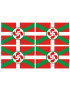 Drapeau Basque Lauburu - 4fois 9.5x6.3cm - Sticker/autocollant