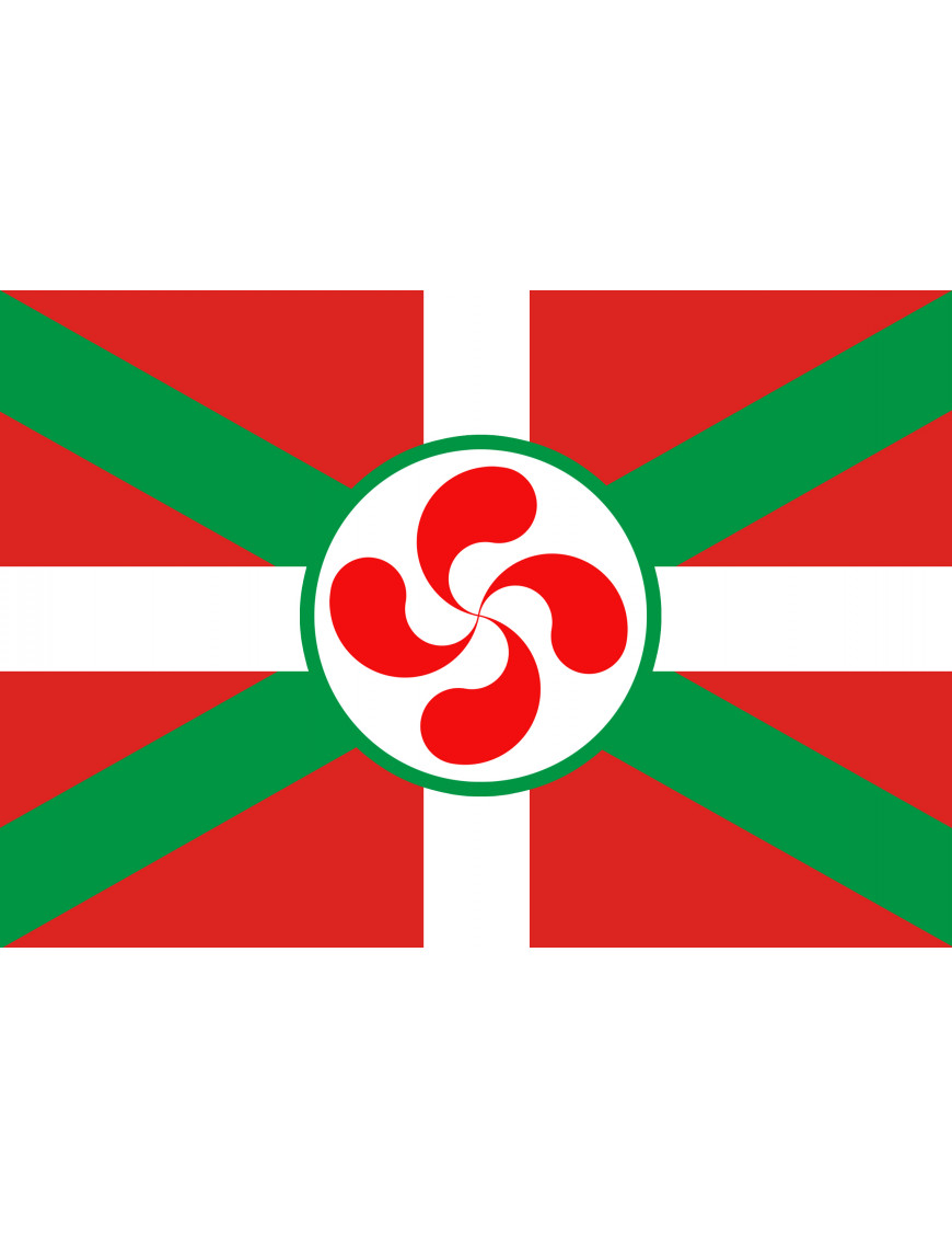 Drapeau Basque Lauburu - 15x10cm - Sticker/autocollant Drapeau Basque Lauburu - 15x10cm - Sticker/autocollant