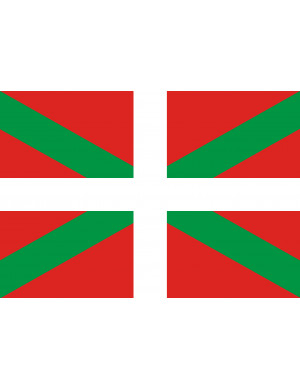 Drapeau Basque - 15x10cm - Sticker/autocollant