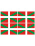 Drapeau Basque - 4fois 9.5x6.3cm - Sticker/autocollant
