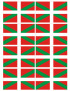 Drapeau Basque - 8fois 9.5x6.3cm - Sticker/autocollant